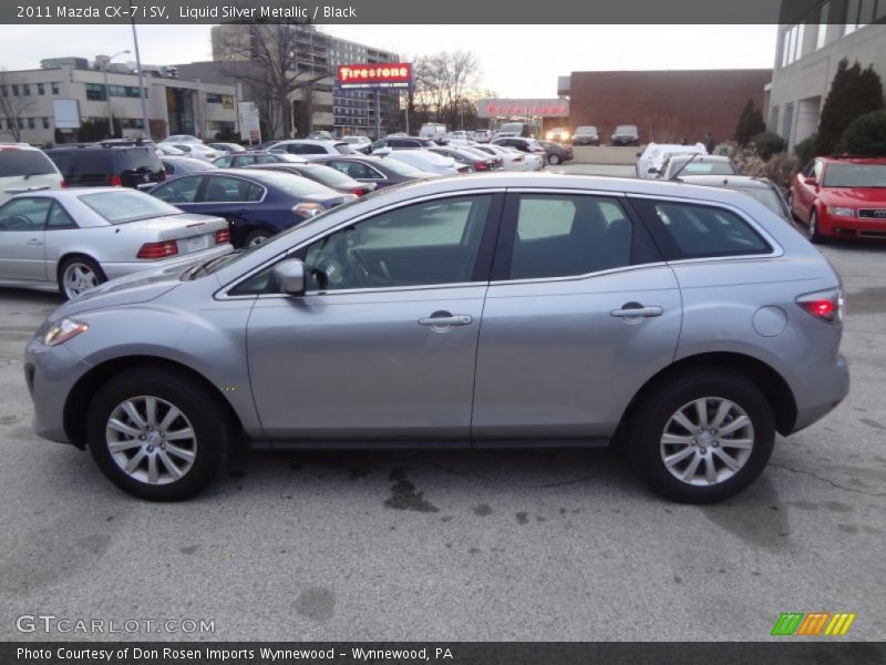 Liquid Silver Metallic / Black 2011 Mazda CX-7 i SV