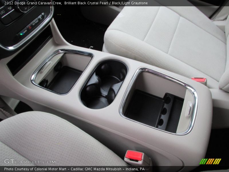 Brilliant Black Crystal Pearl / Black/Light Graystone 2012 Dodge Grand Caravan Crew