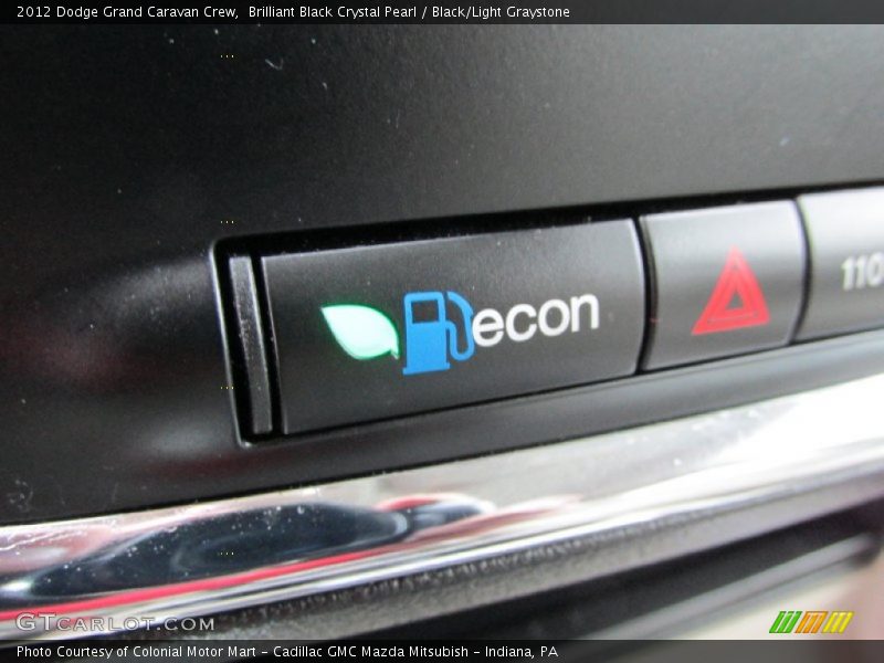 Brilliant Black Crystal Pearl / Black/Light Graystone 2012 Dodge Grand Caravan Crew