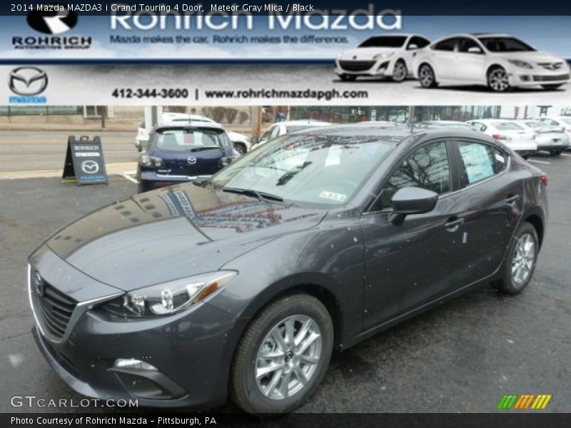Meteor Gray Mica / Black 2014 Mazda MAZDA3 i Grand Touring 4 Door