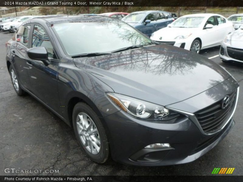 Meteor Gray Mica / Black 2014 Mazda MAZDA3 i Grand Touring 4 Door