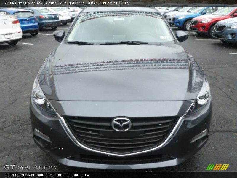 Meteor Gray Mica / Black 2014 Mazda MAZDA3 i Grand Touring 4 Door