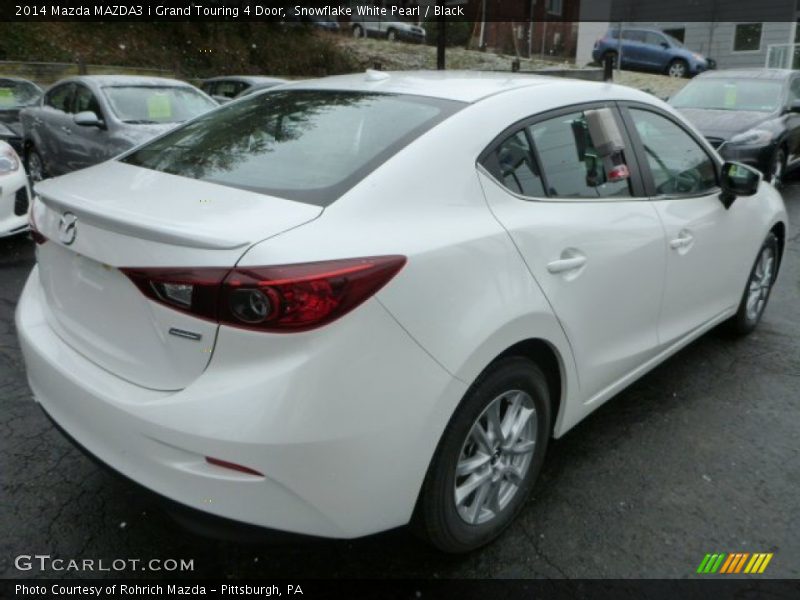 Snowflake White Pearl / Black 2014 Mazda MAZDA3 i Grand Touring 4 Door
