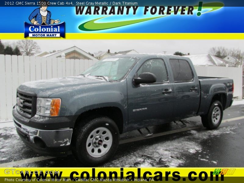 Steel Gray Metallic / Dark Titanium 2012 GMC Sierra 1500 Crew Cab 4x4