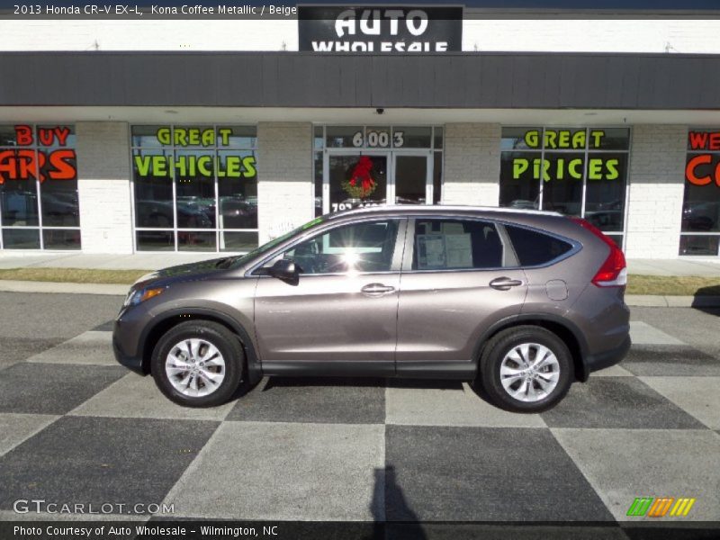 Kona Coffee Metallic / Beige 2013 Honda CR-V EX-L