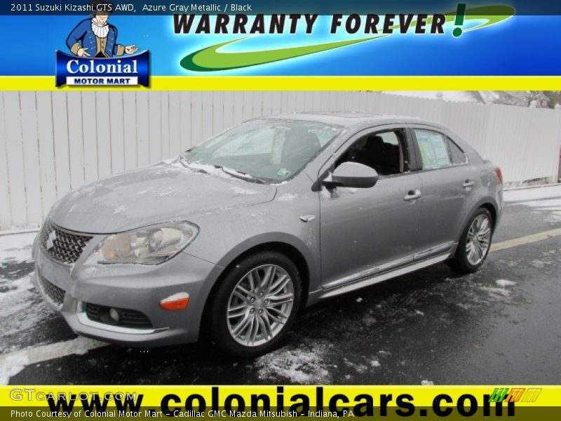 Azure Gray Metallic / Black 2011 Suzuki Kizashi GTS AWD