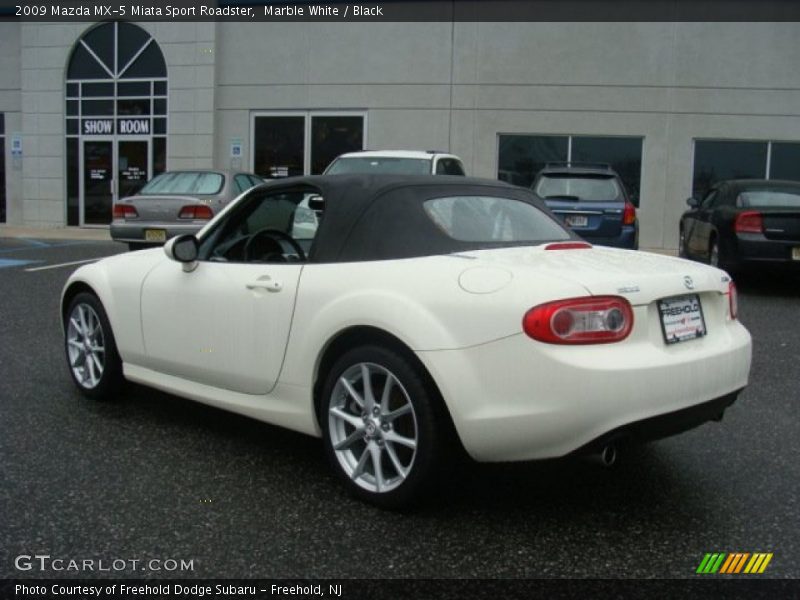 Marble White / Black 2009 Mazda MX-5 Miata Sport Roadster