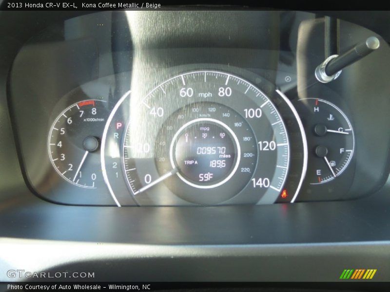 Kona Coffee Metallic / Beige 2013 Honda CR-V EX-L