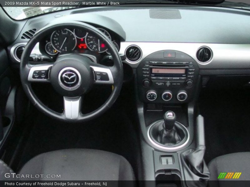 Marble White / Black 2009 Mazda MX-5 Miata Sport Roadster