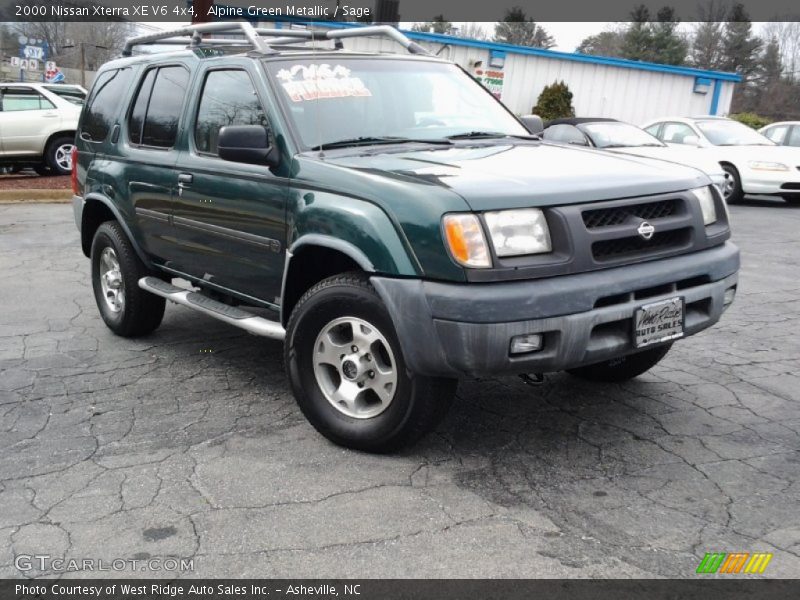 Alpine Green Metallic / Sage 2000 Nissan Xterra XE V6 4x4