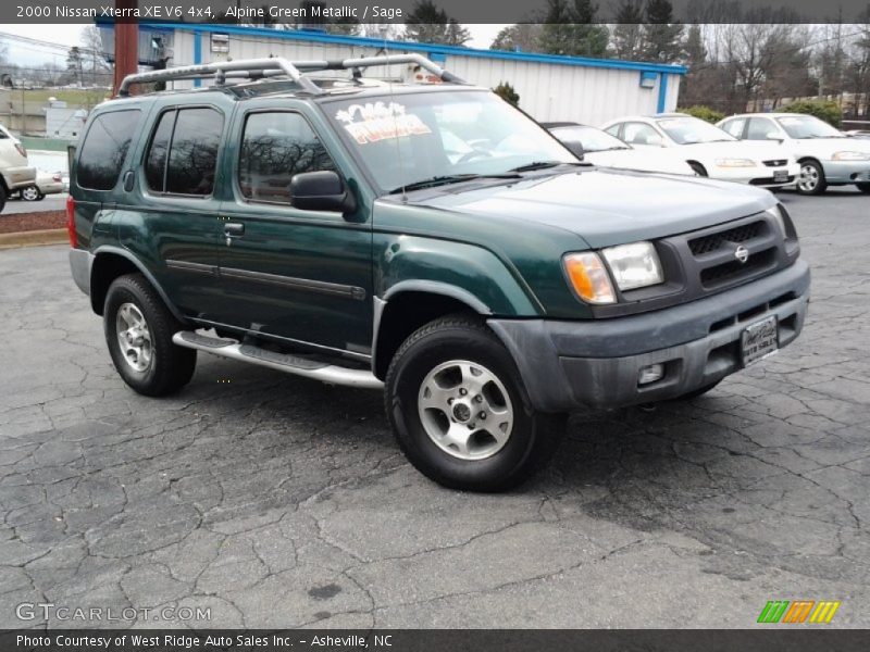 Alpine Green Metallic / Sage 2000 Nissan Xterra XE V6 4x4