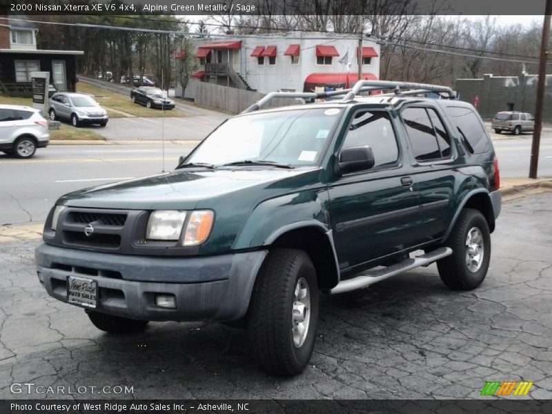 Alpine Green Metallic / Sage 2000 Nissan Xterra XE V6 4x4