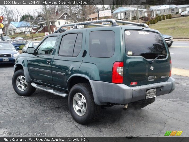 Alpine Green Metallic / Sage 2000 Nissan Xterra XE V6 4x4