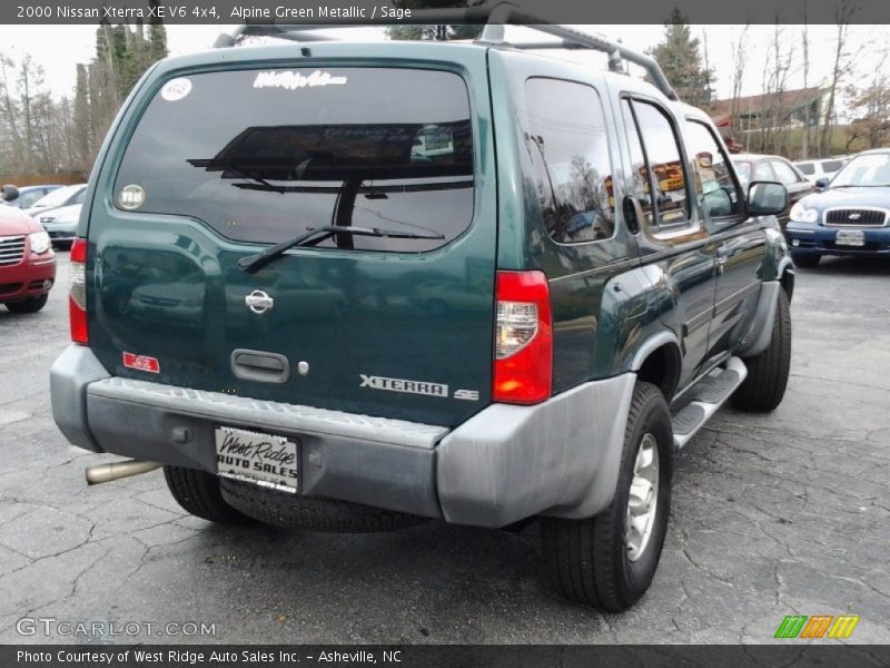 Alpine Green Metallic / Sage 2000 Nissan Xterra XE V6 4x4