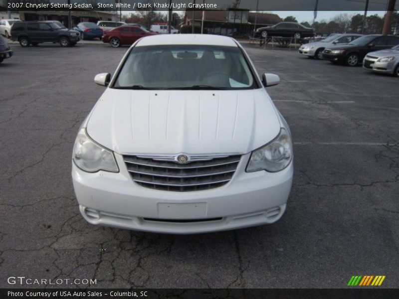 Stone White / Dark Khaki/Light Graystone 2007 Chrysler Sebring Sedan