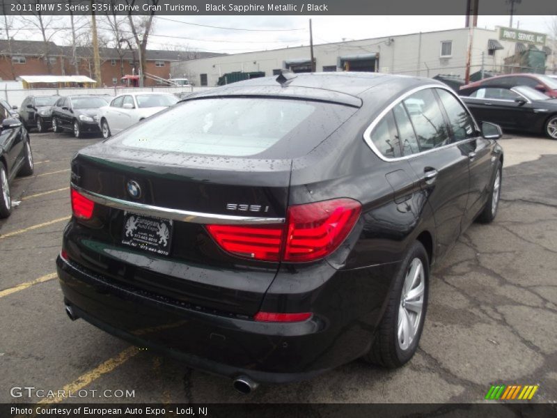 Black Sapphire Metallic / Black 2011 BMW 5 Series 535i xDrive Gran Turismo