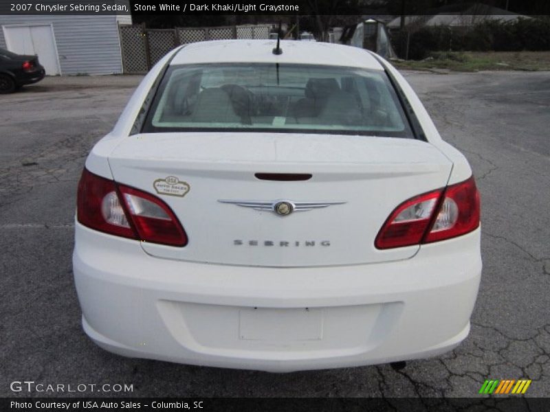 Stone White / Dark Khaki/Light Graystone 2007 Chrysler Sebring Sedan