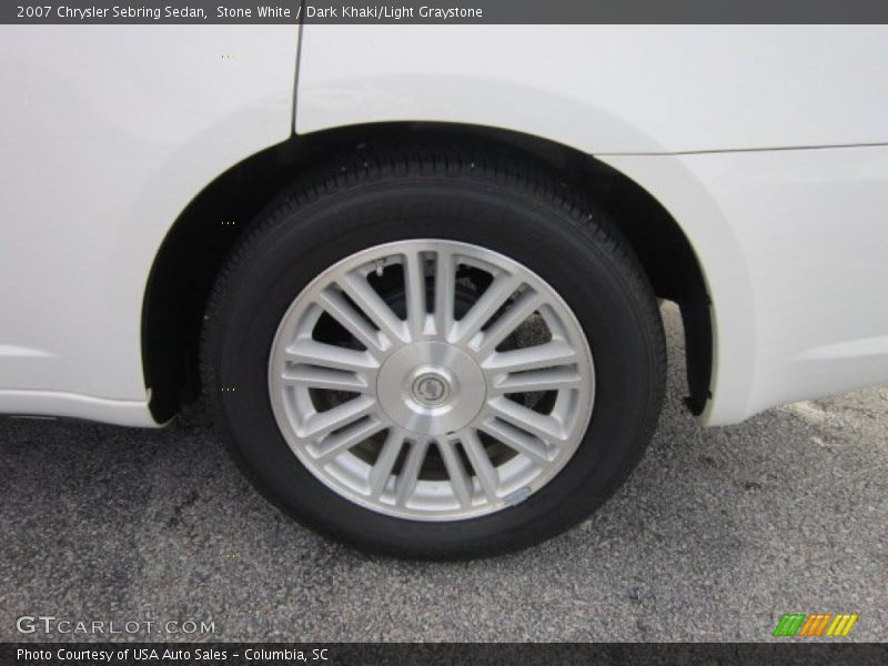 Stone White / Dark Khaki/Light Graystone 2007 Chrysler Sebring Sedan