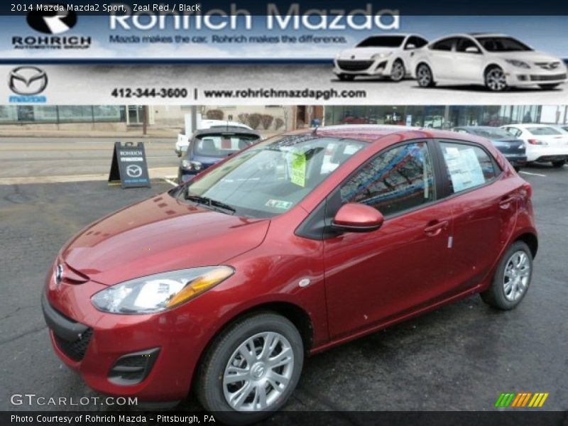 Zeal Red / Black 2014 Mazda Mazda2 Sport