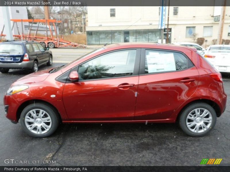 Zeal Red / Black 2014 Mazda Mazda2 Sport