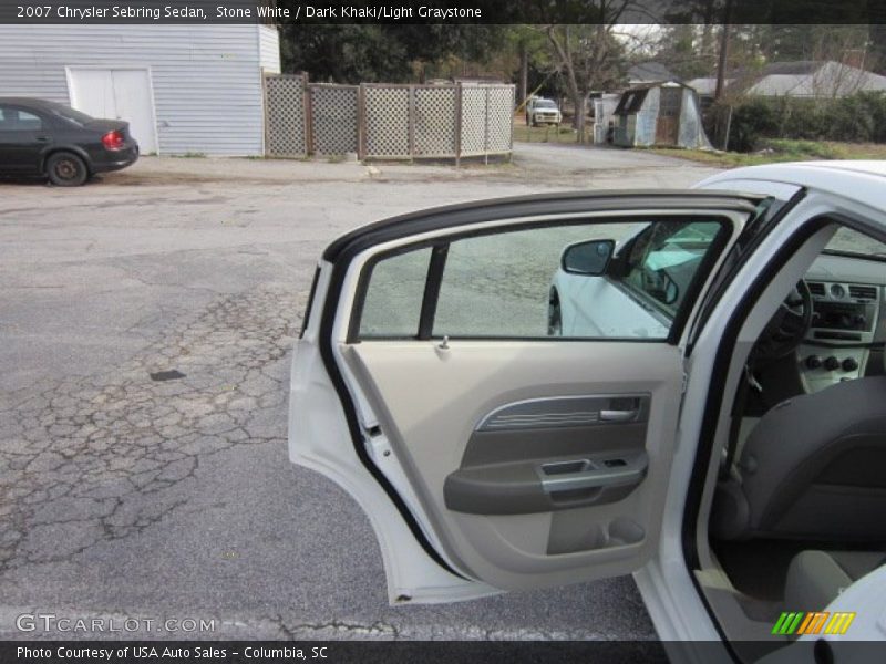 Stone White / Dark Khaki/Light Graystone 2007 Chrysler Sebring Sedan