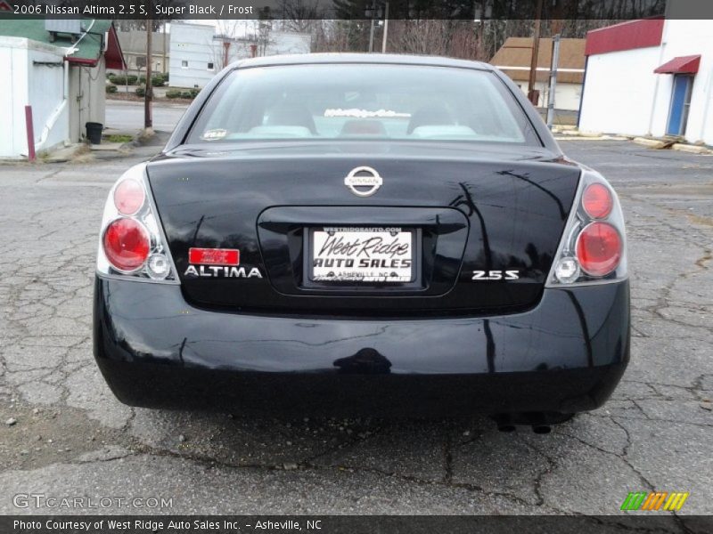 Super Black / Frost 2006 Nissan Altima 2.5 S