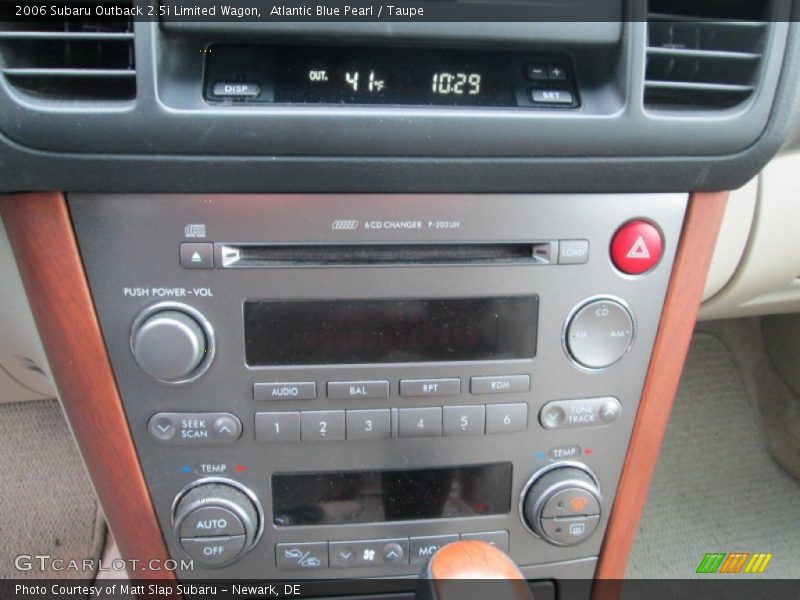 Controls of 2006 Outback 2.5i Limited Wagon