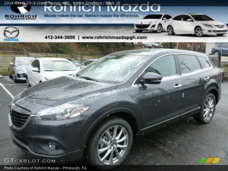 Meteor Gray Mica / Black 2014 Mazda CX-9 Grand Touring AWD