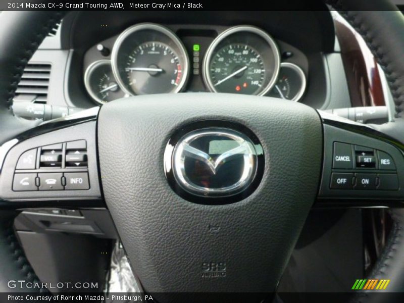Meteor Gray Mica / Black 2014 Mazda CX-9 Grand Touring AWD