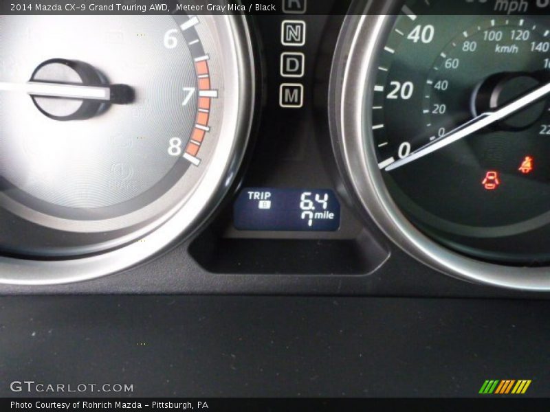 Meteor Gray Mica / Black 2014 Mazda CX-9 Grand Touring AWD