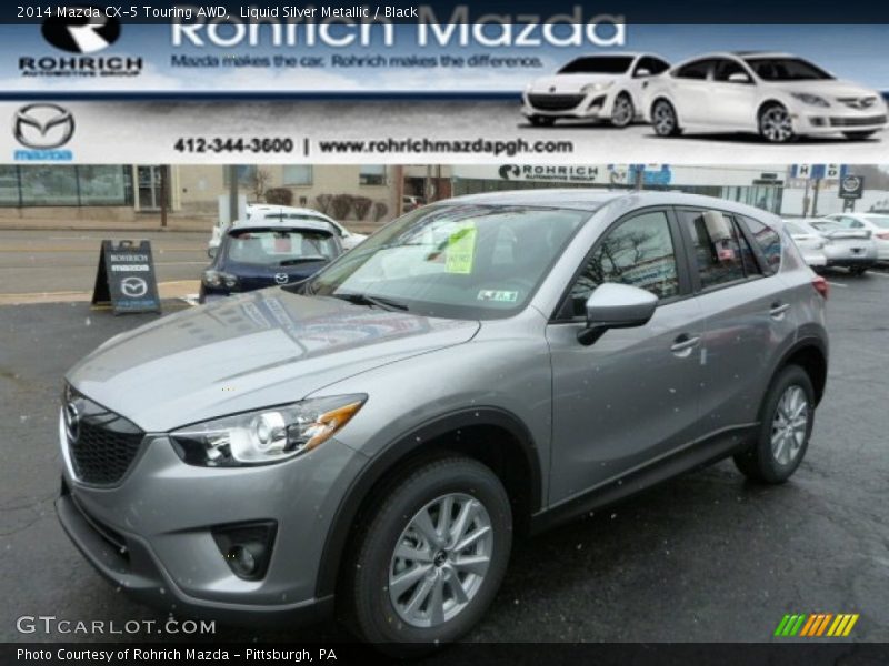 Liquid Silver Metallic / Black 2014 Mazda CX-5 Touring AWD