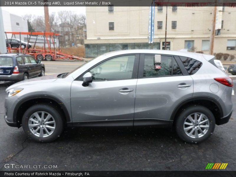 Liquid Silver Metallic / Black 2014 Mazda CX-5 Touring AWD