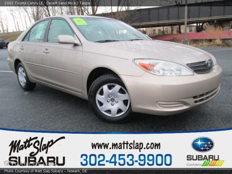 Desert Sand Mica / Taupe 2002 Toyota Camry LE