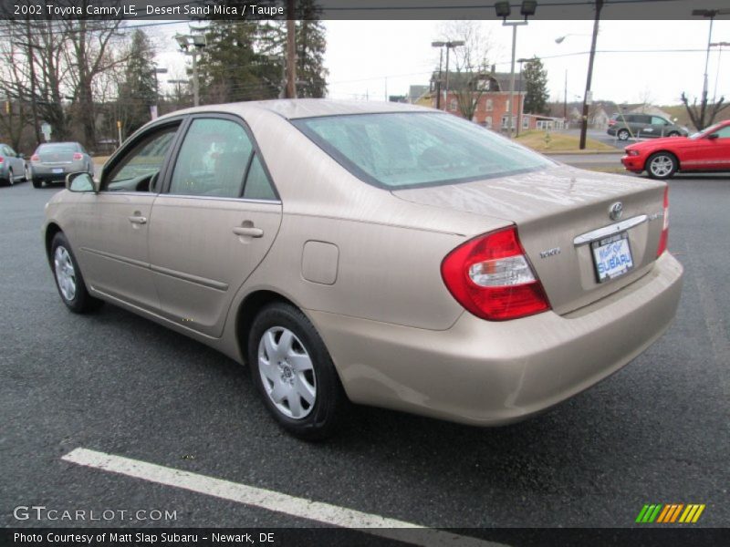 Desert Sand Mica / Taupe 2002 Toyota Camry LE