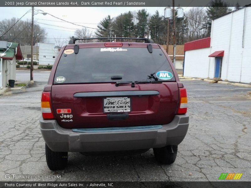 Dark Garnet Red Pearl / Sandstone 2003 Jeep Grand Cherokee Laredo 4x4