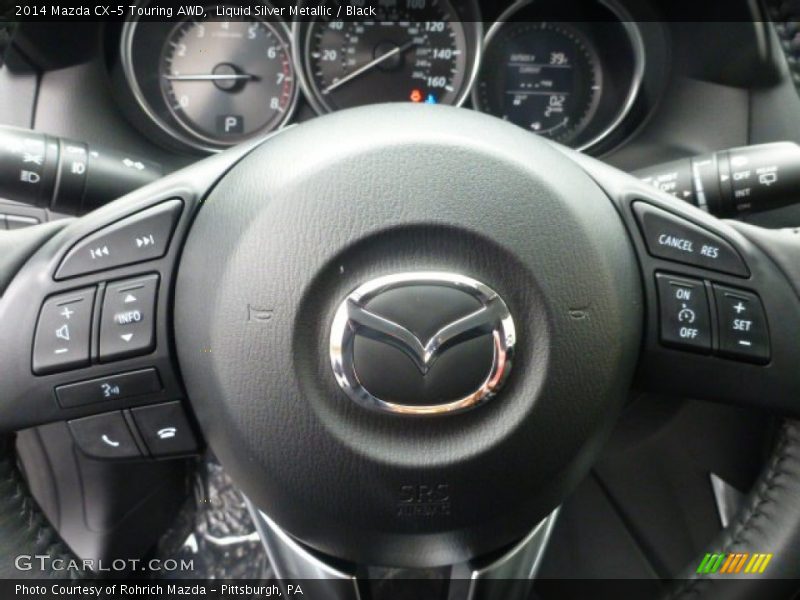 Liquid Silver Metallic / Black 2014 Mazda CX-5 Touring AWD