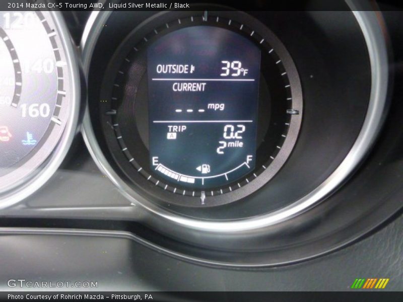 Liquid Silver Metallic / Black 2014 Mazda CX-5 Touring AWD