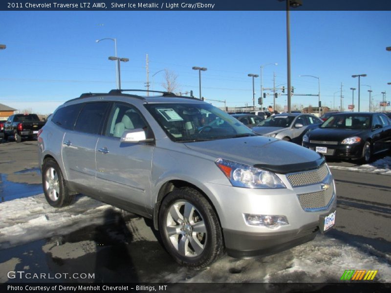 Silver Ice Metallic / Light Gray/Ebony 2011 Chevrolet Traverse LTZ AWD