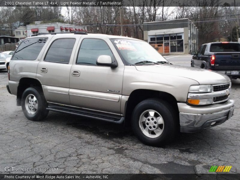 Light Pewter Metallic / Tan/Neutral 2001 Chevrolet Tahoe LT 4x4