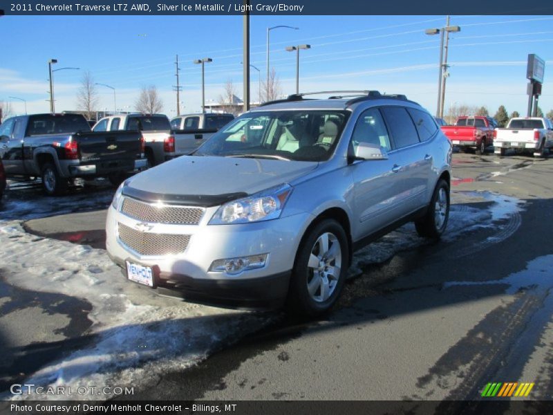 Silver Ice Metallic / Light Gray/Ebony 2011 Chevrolet Traverse LTZ AWD