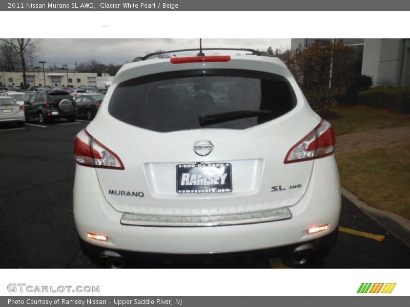Glacier White Pearl / Beige 2011 Nissan Murano SL AWD