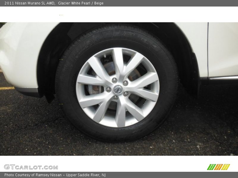 Glacier White Pearl / Beige 2011 Nissan Murano SL AWD