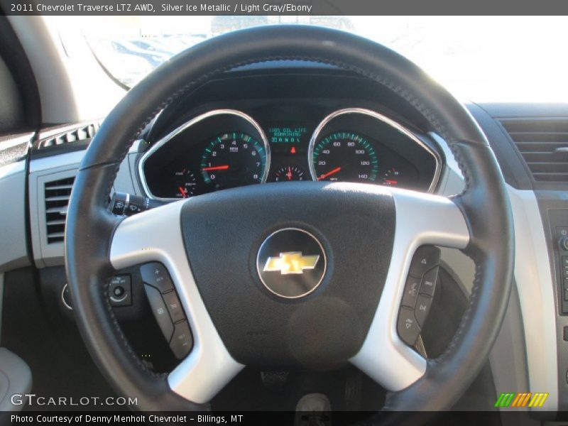 Silver Ice Metallic / Light Gray/Ebony 2011 Chevrolet Traverse LTZ AWD
