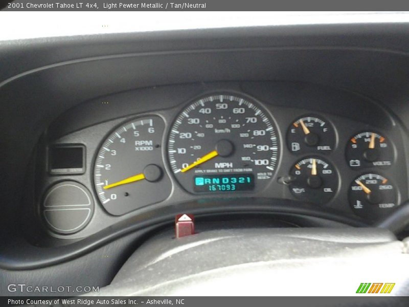 Light Pewter Metallic / Tan/Neutral 2001 Chevrolet Tahoe LT 4x4