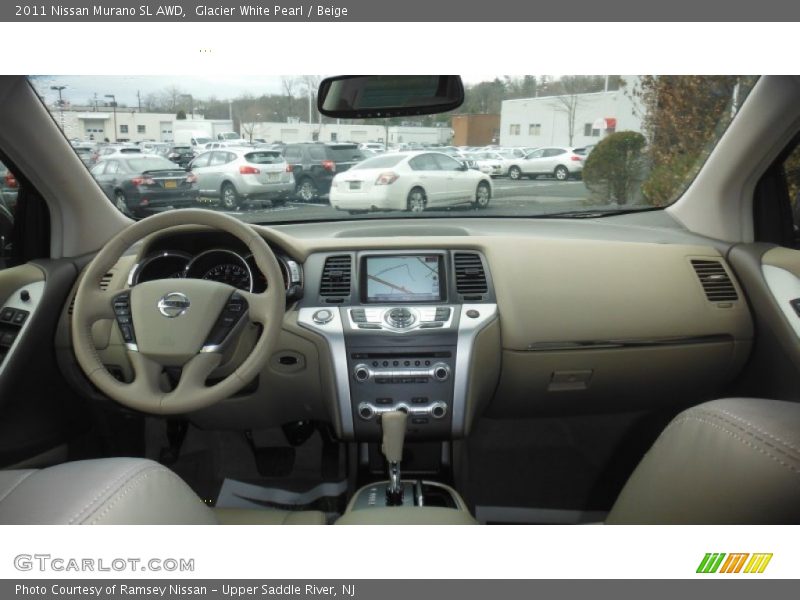 Glacier White Pearl / Beige 2011 Nissan Murano SL AWD