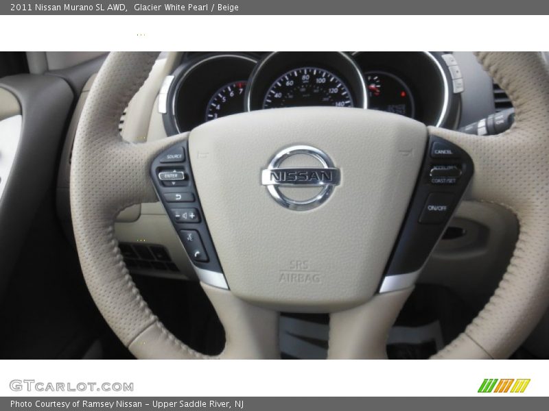 Glacier White Pearl / Beige 2011 Nissan Murano SL AWD
