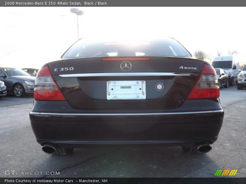 Black / Black 2008 Mercedes-Benz E 350 4Matic Sedan