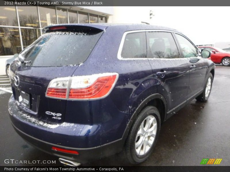 Stormy Blue Mica / Black 2012 Mazda CX-9 Touring AWD