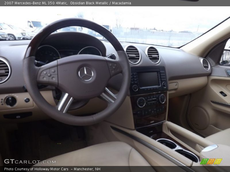 Obsidian Black Metallic / Macadamia 2007 Mercedes-Benz ML 350 4Matic