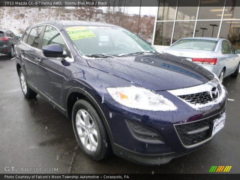 Stormy Blue Mica / Black 2012 Mazda CX-9 Touring AWD